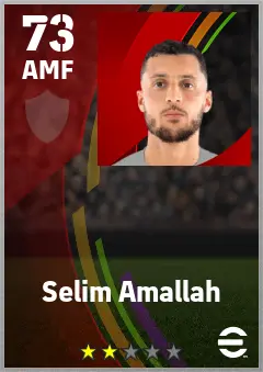 Selim Amallah eFootball 2026 player card — 73 OVR AMF
