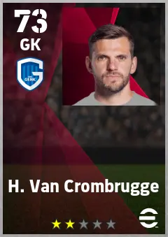 H. Van Crombrugge eFootball 2026 player card — 73 OVR GK