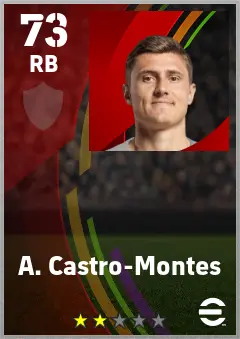 A. Castro-Montes eFootball 2026 player card — 73 OVR RB
