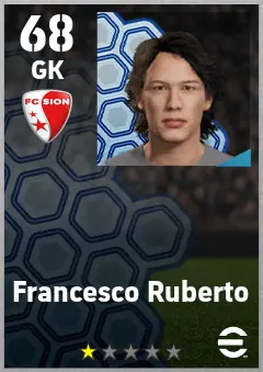 Francesco Ruberto eFootball 2026 player card — 68 OVR GK