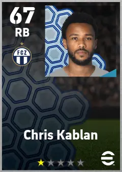 Chris Kablan eFootball 2026 player card — 67 OVR RB