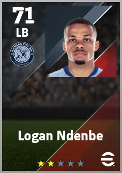 Logan Ndenbe eFootball 2026 player card — 72 OVR LB