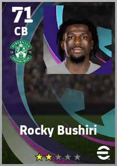 Rocky Bushiri eFootball 2026 player card — 71 OVR CB