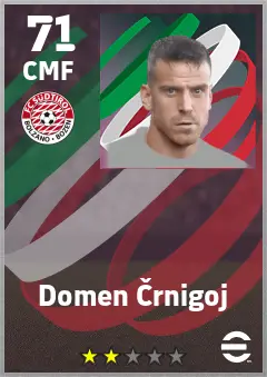 Domen Crnigoj eFootball 2026 player card — 71 OVR CMF