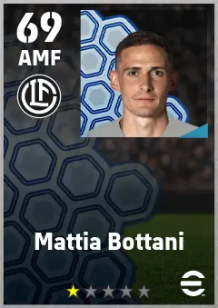 Mattia Bottani eFootball 2026 player card — 69 OVR AMF