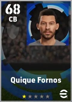 Quique Fornos eFootball 2026 player card — 68 OVR CB