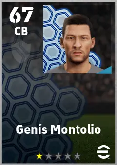 Genis Montolio eFootball 2026 player card — 67 OVR CB