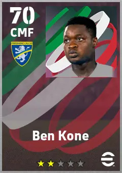 Ben Kone eFootball 2026 player card — 70 OVR CMF