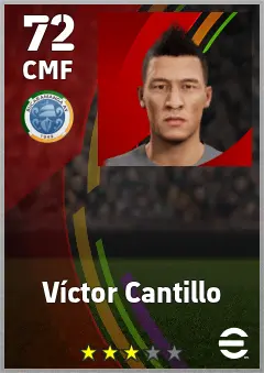 Victor Cantillo eFootball 2026 player card, 72 OVR CMF
