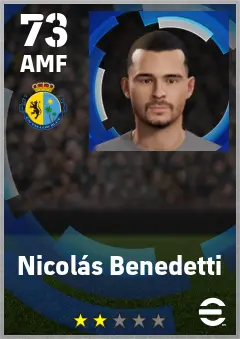 Nicolas Benedetti eFootball 2026 player card — 73 OVR AMF