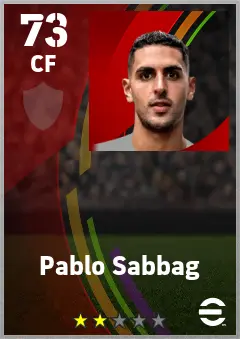 Pablo Sabbag eFootball 2026 player card — 73 OVR CF