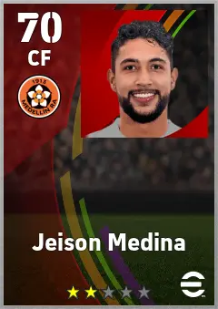 Jeison Medina eFootball 2026 player card, 70 OVR CF
