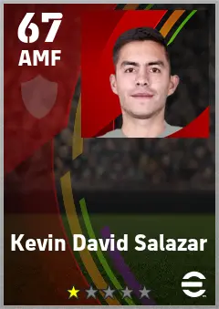 Kevin David Salazar eFootball 2026 player card — 67 OVR AMF