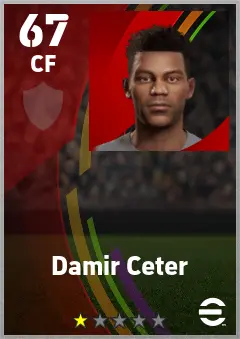 Damir Ceter eFootball 2026 player card — 67 OVR CF
