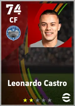 Leonardo Castro eFootball 2026 player card — 74 OVR CF