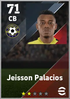Jeisson Palacios eFootball 2026 player card — 71 OVR CB