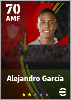 Alejandro Garcia eFootball 2026 player card — 70 OVR AMF