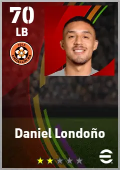 Daniel Londono eFootball 2026 player card — 70 OVR LB