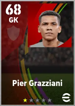 Pier Grazziani eFootball 2026 player card — 68 OVR GK