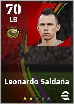 Leonardo Saldana eFootball 2026 player card — 70 OVR LB