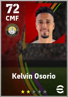 Kelvin Osorio eFootball 2026 player card — 72 OVR CMF