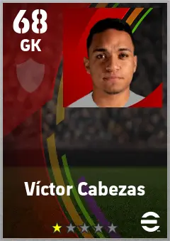 Victor Cabezas eFootball 2026 player card — 68 OVR GK