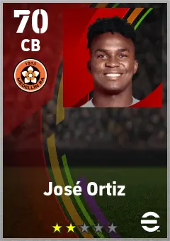 Jose Ortiz eFootball 2026 player card — 70 OVR CB