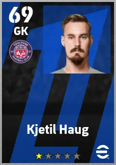 Kjetil Haug eFootball 2026 player card — 69 OVR GK