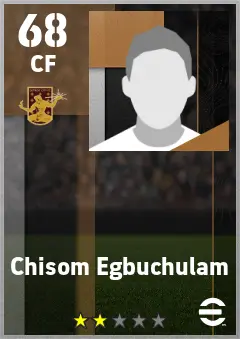 Chisom Egbuchulam eFootball 2026 player card — 68 OVR CF