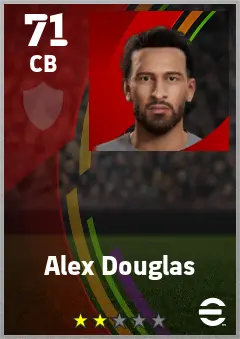 Alex Douglas eFootball 2026 player card — 71 OVR CB