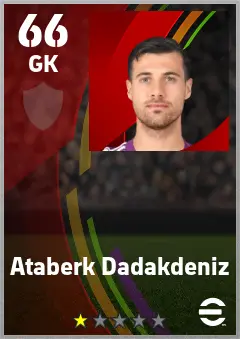 Ataberk Dadakdeniz eFootball 2026 player card — 66 OVR GK