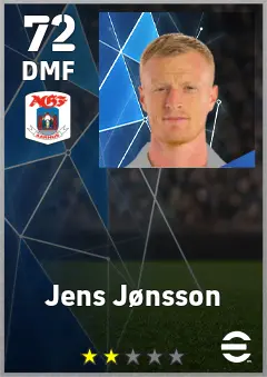 Jens Jonsson eFootball 2026 player card, 72 OVR DMF