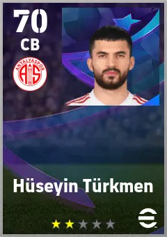 Huseyin Turkmen eFootball 2026 player card — 70 OVR CB