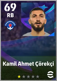 Kamil Ahmet Corekci eFootball 2026 player card — 69 OVR RB