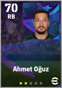 Ahmet Oguz eFootball 2026 player card — 70 OVR RB