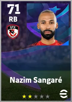 Nazim Sangare eFootball 2026 player card — 71 OVR RB