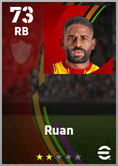 Ruan eFootball 2026 player card — 73 OVR RB