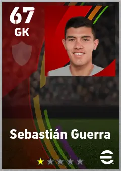 Sebastian Guerra eFootball 2026 player card — 67 OVR GK