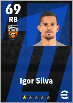 Igor Silva eFootball 2026 player card — 69 OVR RB