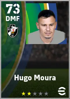 Hugo Moura eFootball 2026 player card — 73 OVR DMF