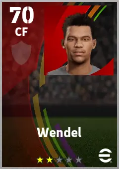 Wendel eFootball 2026 player card — 70 OVR CF