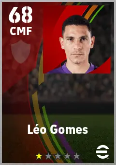Leo Gomes eFootball 2026 player card — 68 OVR CMF