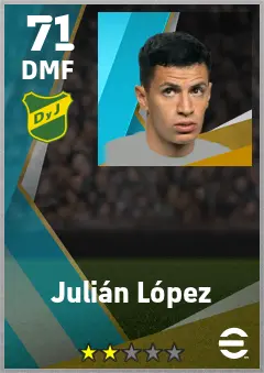 Julian Lopez eFootball 2026 player card — 71 OVR DMF