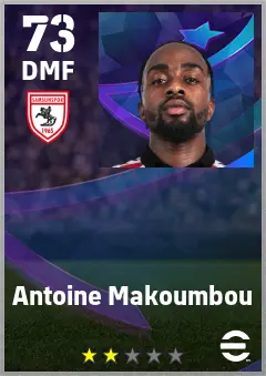 Antoine Makoumbou eFootball 2026 player card — 73 OVR DMF