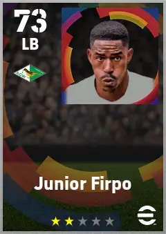 Junior Firpo eFootball 2026 player card — 73 OVR LB
