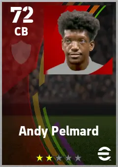 Andy Pelmard eFootball 2026 player card — 72 OVR CB