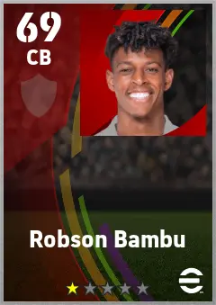 Robson Bambu eFootball 2026 player card — 69 OVR CB