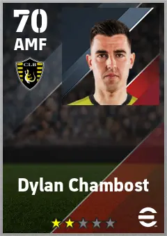 Dylan Chambost eFootball 2026 player card — 70 OVR AMF