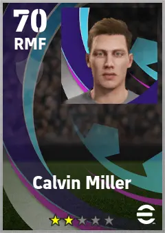 Calvin Miller eFootball 2026 player card — 70 OVR RMF