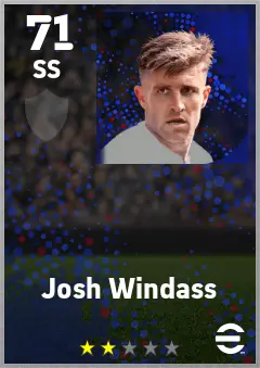 Josh Windass eFootball 2026 player card — 71 OVR SS